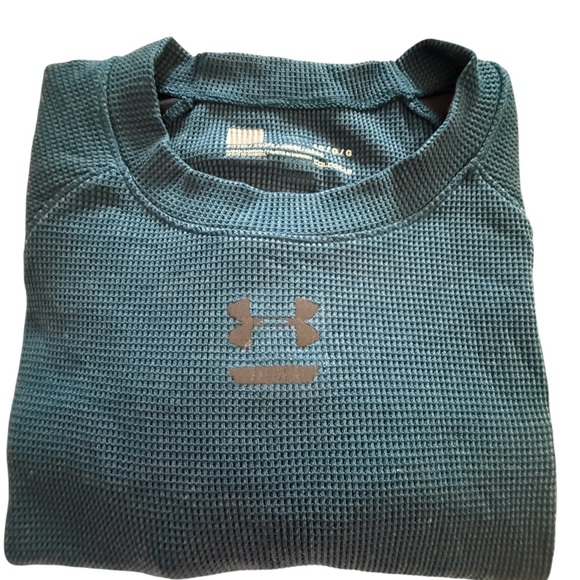 NWT Under Armour Men's UA Expanse Waffle Crew Shirt  Long Sleeve Green Large - Picture 1 of 6